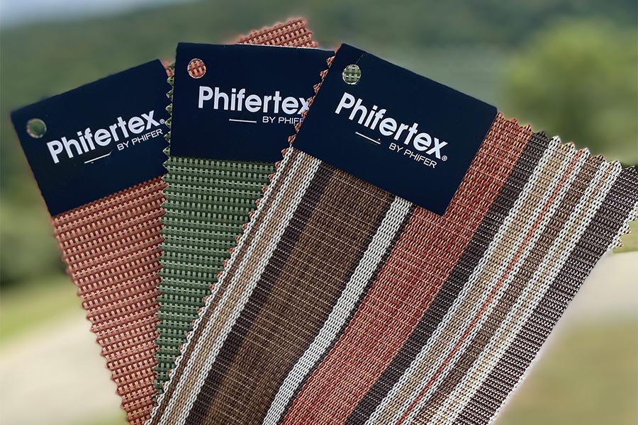 Photo of New Phifertex Outdoor Sling Fall Fabric Swatches