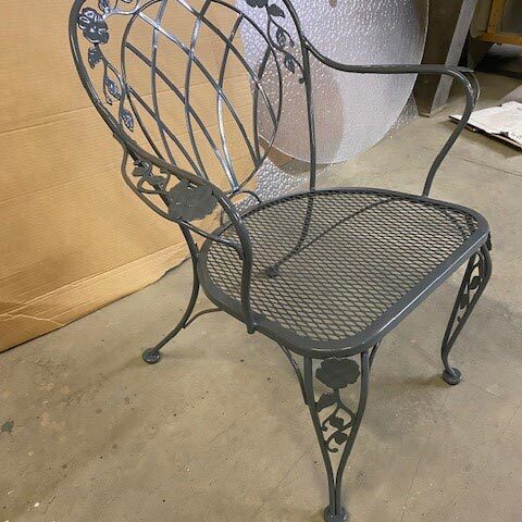 Photo Of A Restored Wrought Iron Chair