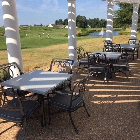 Photo Of Restored Patio Tables And Chairs At Colonial Heritage