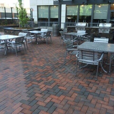 Photo Of Restored Patio Tables And Chairs On A Restaurant Patio