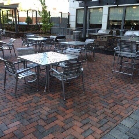 Photo Of Restored Patio Tables And Chairs On A Restaurant Patio